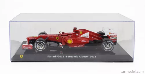 FERRARI  F1  F2012 N 5 SEASON 2012 FERNANDO ALONSO - CON VETRINA - WITH SHOWCASE  RED WHITE