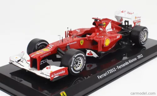 FERRARI  F1  F2012 N 5 SEASON 2012 FERNANDO ALONSO - CON VETRINA - WITH SHOWCASE  RED WHITE
