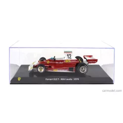   FERRARI  F1 312T TEAM FERRARI SEFAC N 12 WORLD CHAMPION SEASON 1975 NIKI LAUDA - CON VETRINA - WITH SHOWCASE  RED WHITE