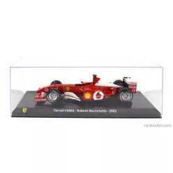   FERRARI  F1  F2002 N 2 SEASON 2002 RUBENS BARRICHELLO - CON VETRINA - WITH SHOWCASE  RED