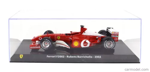 FERRARI  F1  F2002 N 2 SEASON 2002 RUBENS BARRICHELLO - CON VETRINA - WITH SHOWCASE  RED