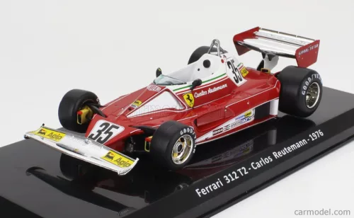 FERRARI  F1  312 T2 N 35 SEASON 1976 CARLOS REUTEMANN - CON VETRINA - WITH SHOWCASE  RED