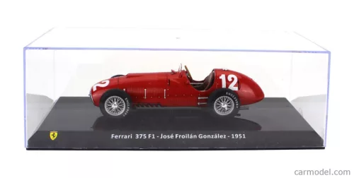 FERRARI  F1  375 N 12 SEASON951 JOSE FROILAN GONZALEZ - CON VETRINA - WITH SHOWCASE  RED