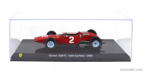 FERRARI  F1  158 N 2 WORLD CHAMPION SEASON 1964 JOHN SURTEES - CON VETRINA - WITH SHOWCASE  RED
