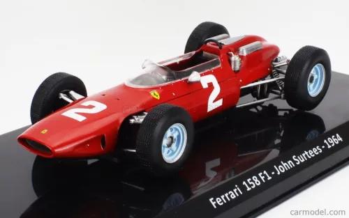 FERRARI  F1  158 N 2 WORLD CHAMPION SEASON 1964 JOHN SURTEES - CON VETRINA - WITH SHOWCASE  RED