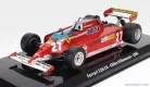 FERRARI  F1  126CK N 27 SEASON 1981 GILLES VILLENEUVE - CON VETRINA - WITH SHOWCASE  RED SILVER