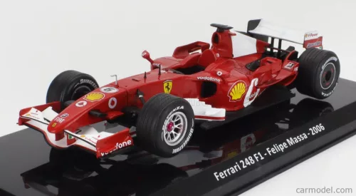 FERRARI  F1  248 F1 N 6 SEASON 2006 FELIPE MASSA - CON VETRINA - WITH SHOWCASE  RED WHITE