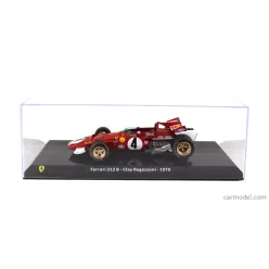   FERRARI  F1  312B N 4 SEASON 1970 CLAY REGAZZONI - CON VETRINA - WITH SHOWCASE  RED WHITE