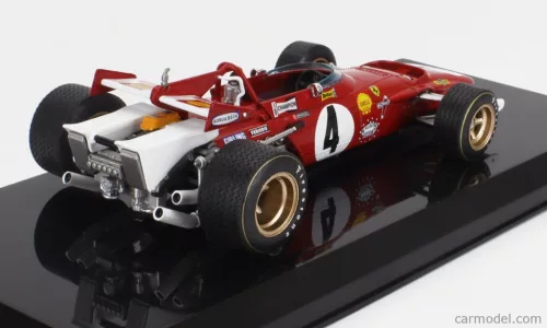 FERRARI  F1  312B N 4 SEASON 1970 CLAY REGAZZONI - CON VETRINA - WITH SHOWCASE  RED WHITE