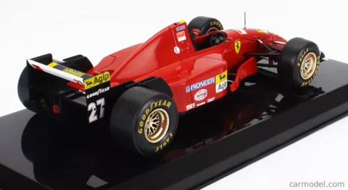 FERRARI  F1  412 T2 N 27 SEASON 1995 JEAN ALESI - CON VETRINA - WITH SHOWCASE  RED BLACK