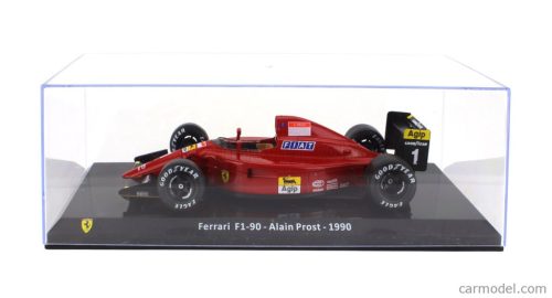 FERRARI  F1  F1-90 N 1 SEASON 1990 ALAIN PROST - CON VETRINA - WITH SHOWCASE  RED BLACK
