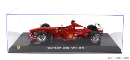 FERRARI  F1 F399 SCUDERIA FERRARI N 4 SEASON 1999 EDDIE IRVINE - CON VETRINA - WITH SHOWCASE  RED