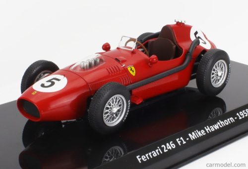 FERRARI  F1 DINO 246 N 5 WORLD CHAMPION 1958 MIKE HAWTHORN - CON VETRINA - WITH SHOWCASE  RED