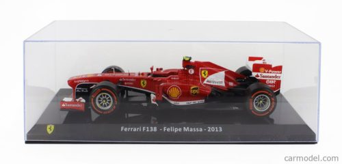 FERRARI  F1  F138 N 4 SEASON 2013 FELIPE MASSA - CON VETRINA - WITH SHOWCASE  F-1 RED MET WHITE