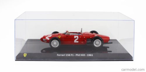 FERRARI  F1  156 N 2 WORLD CHAMPION SEASON 1961 PHIL HILL - CON VETRINA - WITH SHOWCASE  RED