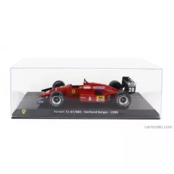   FERRARI  F1  87/88C N 28 SEASON 1988 GERARD BERGER - CON VETRINA - WITH SHOWCASE  RED BLACK