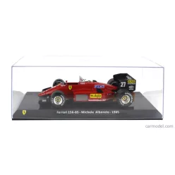   FERRARI  F1  156-85 N 27 SEASON 1985 MICHELE ALBORETO - CON VETRINA - WITH SHOWCASE  RED BLACK