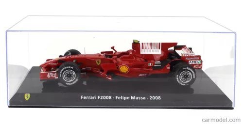 FERRARI  F1  F2008 N 2 SEASON 2008 FELIPE MASSA - CON VETRINA - WITH SHOWCASE  F-1 RED MET