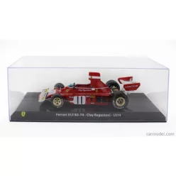   FERRARI  F1  312 B3-74 N 11 SEASON 1974 CLAY REGAZZONI - CON VETRINA - WITH SHOWCASE  RED WHITE