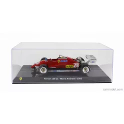   FERRARI  F1  126 C2 N 28 SEASON 1982 MARIO ANDRETTI - CON VETRINA - WITH SHOWCASE  RED