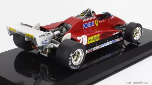 FERRARI  F1  126 C2 N 28 SEASON 1982 MARIO ANDRETTI - CON VETRINA - WITH SHOWCASE  RED