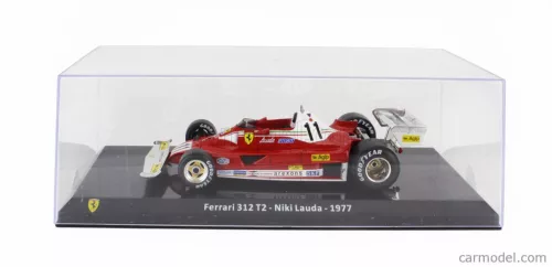 FERRARI  F1  312 T2 N 11 WORLD CHAMPION SEASON 1977 NIKI LAUDA - CON VETRINA - WITH SHOWCASE  RED