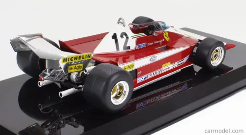 FERRARI  F1  312 T3 N 12 SEASON 1978 GILLES VILLENEUVE - CON VETRINA - WITH SHOWCASE  RED WHITE