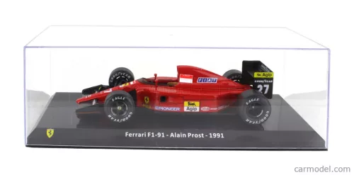 FERRARI  F1  F1-91 N 27 SEASON 1991 ALAIN PROST - CON VETRINA - WITH SHOWCASE  RED BLACK