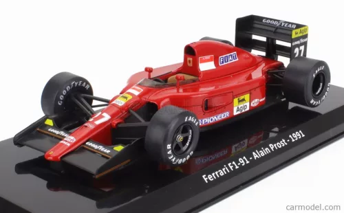 FERRARI  F1  F1-91 N 27 SEASON 1991 ALAIN PROST - CON VETRINA - WITH SHOWCASE  RED BLACK