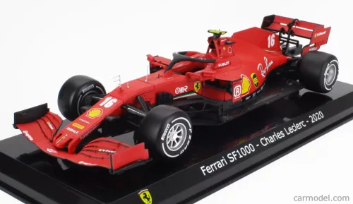 FERRARI  F1  SF1000 TEAM SCUDERIA FERRARI MISSION WINNOW N 16 SEASON 2020 CHARLES LECLERC - CON VETRINA - WITH SHOWCASE  MATT RED