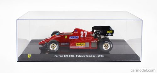 FERRARI  F1 126 C2B N 27 SEASON 1983 PATRICK TAMBAY - CON VETRINA - WITH SHOWCASE  RED