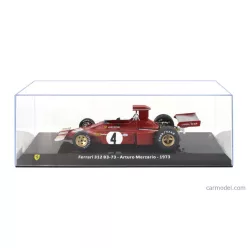  FERRARI  F1  312 B3 N 4 SEASON 1973 ARTURO MERZARIO - CON VETRINA - WITH SHOWCASE  RED