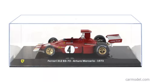 FERRARI  F1  312 B3 N 4 SEASON 1973 ARTURO MERZARIO - CON VETRINA - WITH SHOWCASE  RED