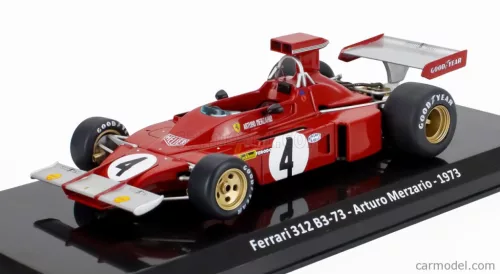 FERRARI  F1  312 B3 N 4 SEASON 1973 ARTURO MERZARIO - CON VETRINA - WITH SHOWCASE  RED