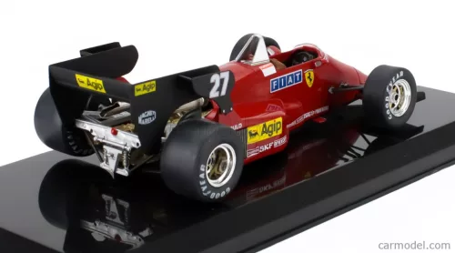 FERRARI  F1  126 C4 N 27 SEASON 1984 MICHELE ALBORETO - CON VETRINA - WITH SHOWCASE  RED BLACK