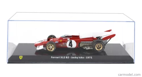 FERRARI  F1  312 B2 N 4 SEASON 1972 JACKY ICKX - CON VETRINA - WITH SHOWCASE  RED WHITE