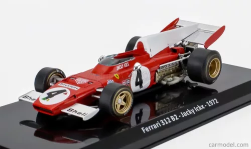 FERRARI  F1  312 B2 N 4 SEASON 1972 JACKY ICKX - CON VETRINA - WITH SHOWCASE  RED WHITE
