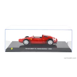   FERRARI  F1  246P N 34 SEASON 1960 RICHIE GINTHER - CON VETRINA - WITH SHOWCASE  RED