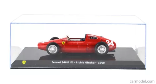 FERRARI  F1  246P N 34 SEASON 1960 RICHIE GINTHER - CON VETRINA - WITH SHOWCASE  RED