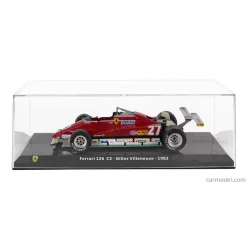   FERRARI  F1  126C2 N 27 SEASON 1982 GILLES VILLENEUVE - CON VETRINA - WITH SHOWCASE  RED