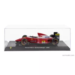   FERRARI  F1  F93A N 28 SEASON 1993 GERHARD BERGER - CON VETRINA - WITH SHOWCASE  RED WHITE