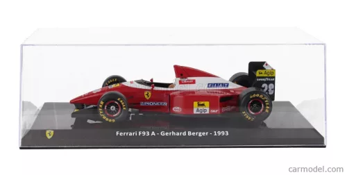 FERRARI  F1  F93A N 28 SEASON 1993 GERHARD BERGER - CON VETRINA - WITH SHOWCASE  RED WHITE