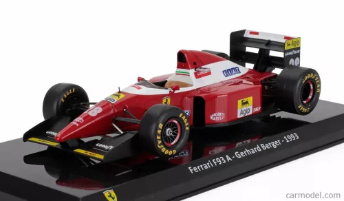 FERRARI  F1  F93A N 28 SEASON 1993 GERHARD BERGER - CON VETRINA - WITH SHOWCASE  RED WHITE