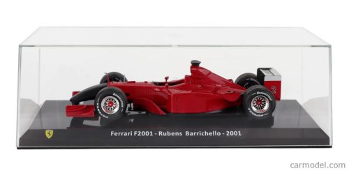FERRARI  F1  F2001 N 2 2nd ITALY MONZA GP 2001 RUBENS BARRICHELLO - CON VETRINA - WITH SHOWCASE  RED WHITE BLACK