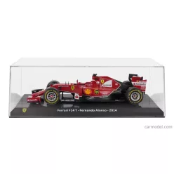   FERRARI  F1  F14-T N 14 SEASON 2014 FERNANDO ALONSO - CON VETRINA - WITH SHOWCASE  RED BLACK WHITE