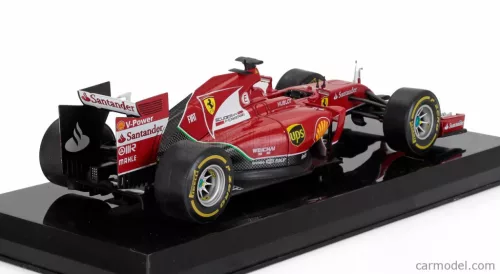FERRARI  F1  F14-T N 14 SEASON 2014 FERNANDO ALONSO - CON VETRINA - WITH SHOWCASE  RED BLACK WHITE