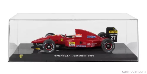 FERRARI  F1  F92A N 27 SEASON 1992 JEAN ALESI - CON VETRINA - WITH SHOWCASE  RED BLACK