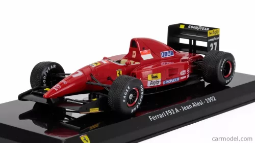 FERRARI  F1  F92A N 27 SEASON 1992 JEAN ALESI - CON VETRINA - WITH SHOWCASE  RED BLACK