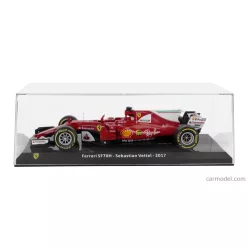   FERRARI  F1  SF70H N 5 SEASON 2017 SEBASTIAN VETTEL - CON VETRINA - WITH SHOWCASE  RED WHITE