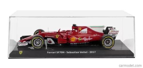 FERRARI  F1  SF70H N 5 SEASON 2017 SEBASTIAN VETTEL - CON VETRINA - WITH SHOWCASE  RED WHITE